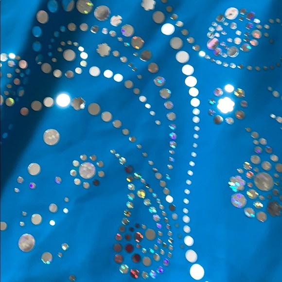 Blue and shiny silver Leotard🦋🌿🦋 - Picture 2 of 2